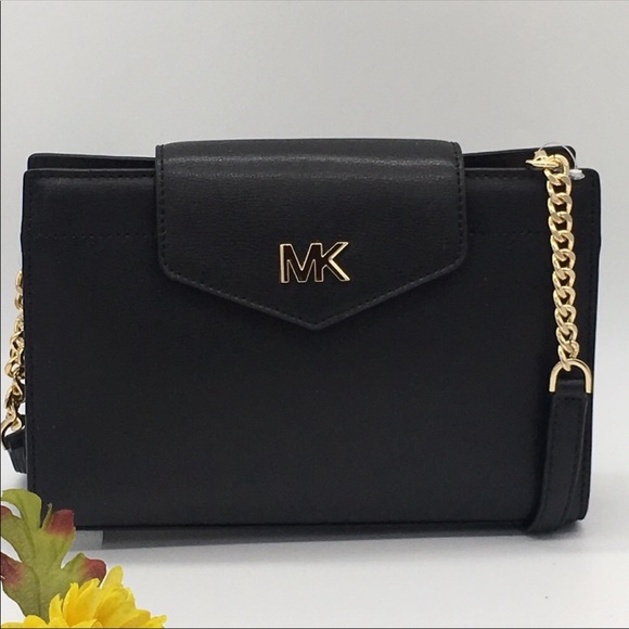 MICHAEL KORS MOTT LG CLUTCH XBODY BLACK - Picture 6 of 8